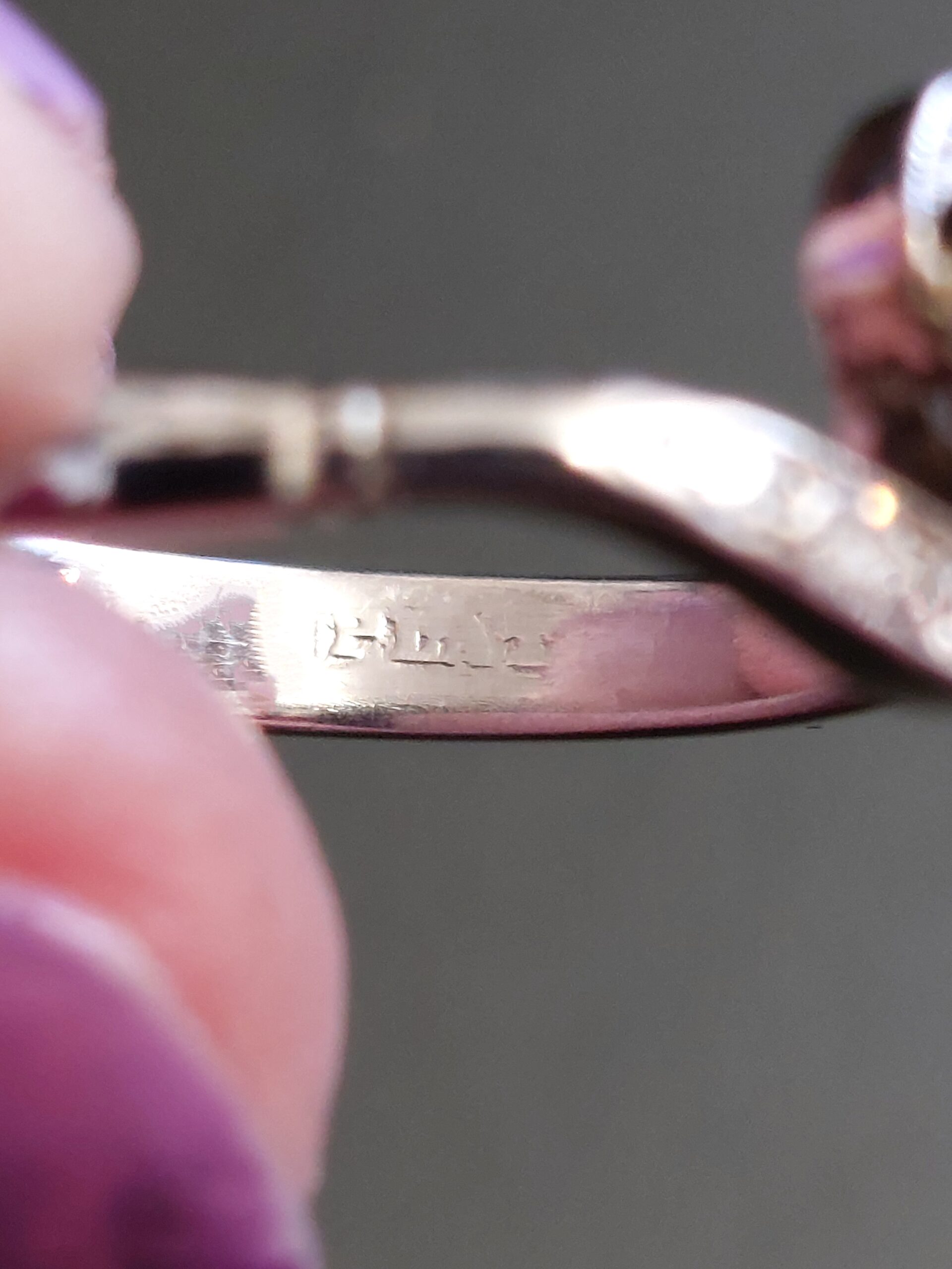 Antique Platinum & Natural Diamond Swirl Set Solitaire - Beautiful!!! - Image 2