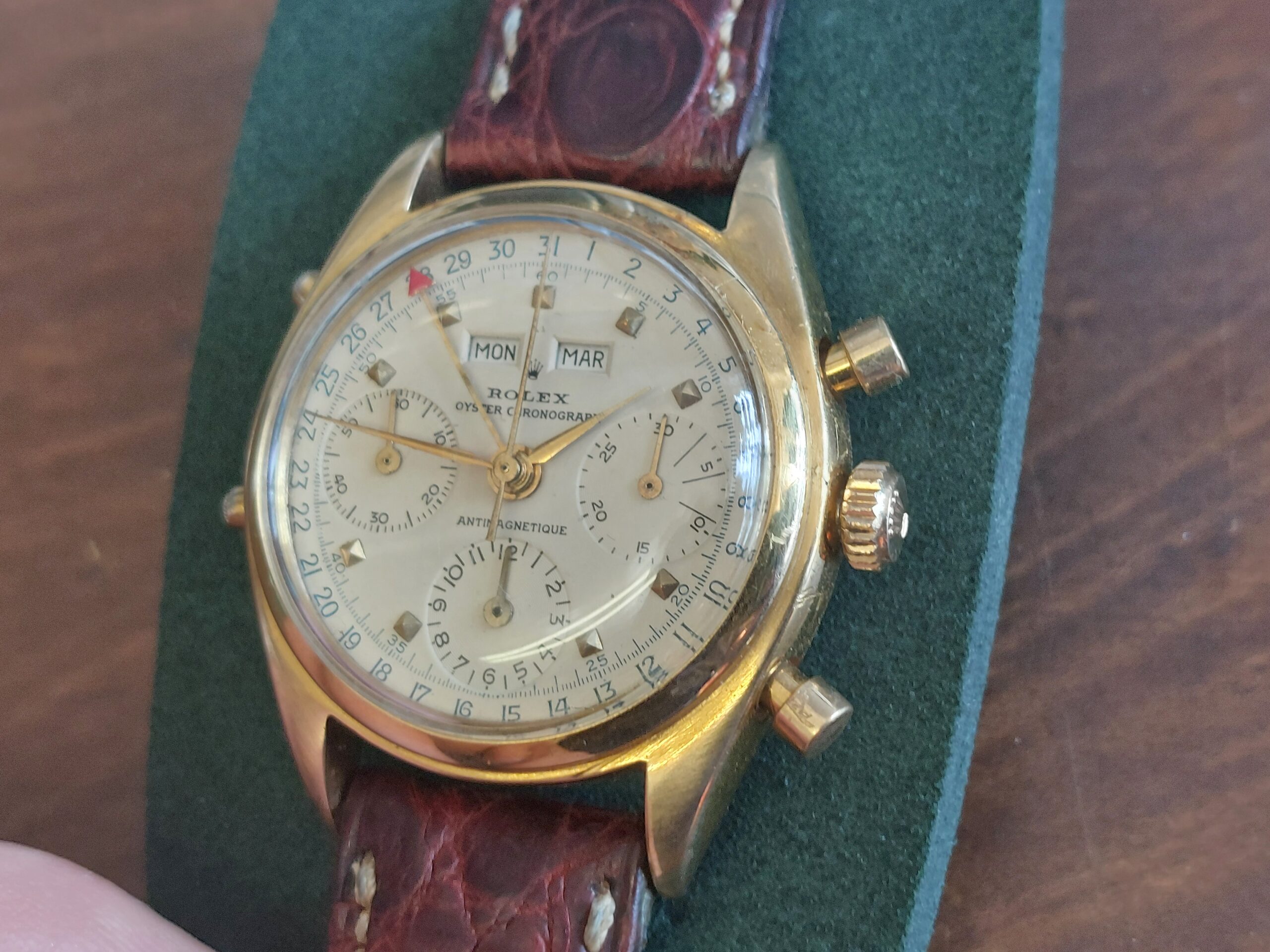 Rolex 6036 Datocompax chronograph ( Jean Claude Killy ) 1967 18ct gold - Image 3