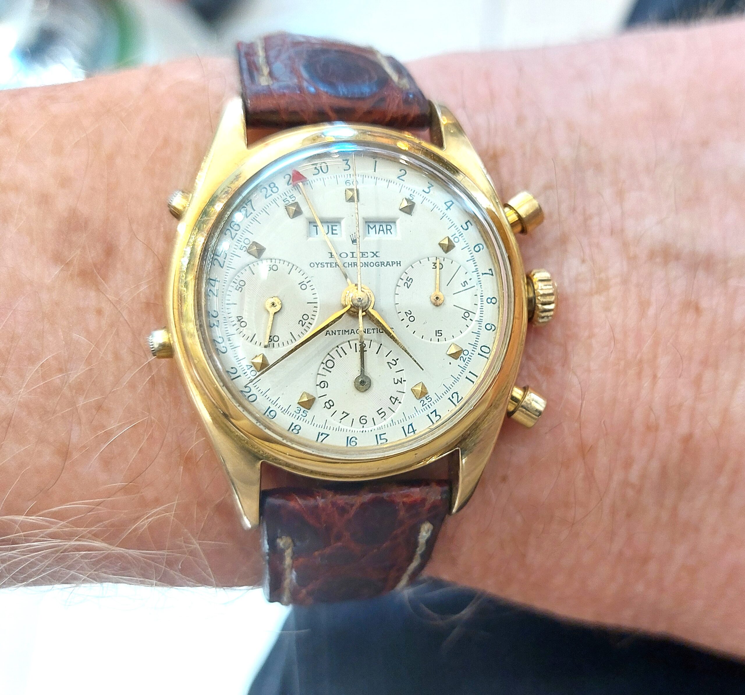 Rolex 6036 Datocompax chronograph ( Jean Claude Killy ) 1967 18ct gold - Image 11