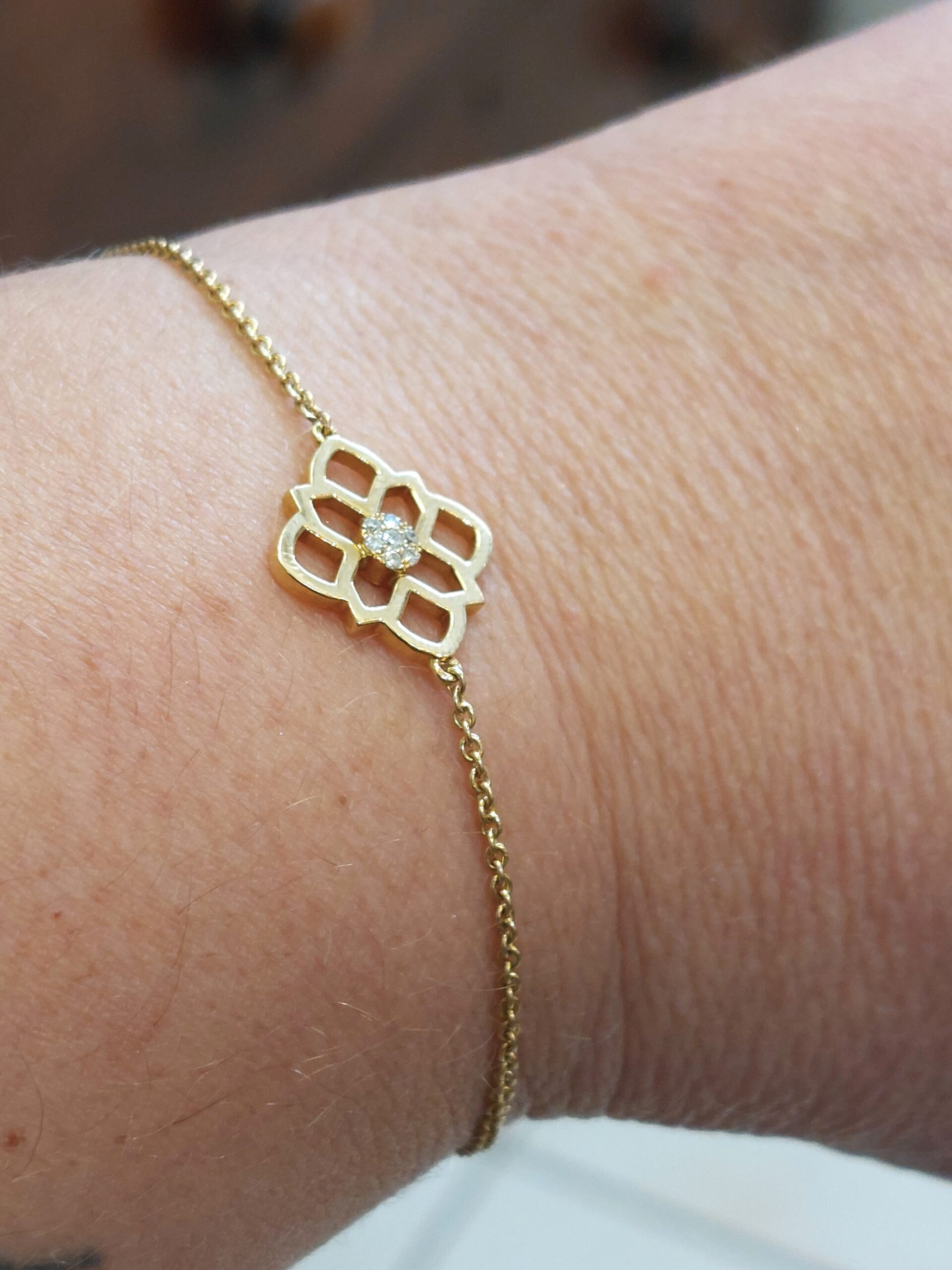 Mappin & Webb Quatrefoil 18ct Yellow Gold Diamond Motif Bracelet - Beautiful!!! - Image 2