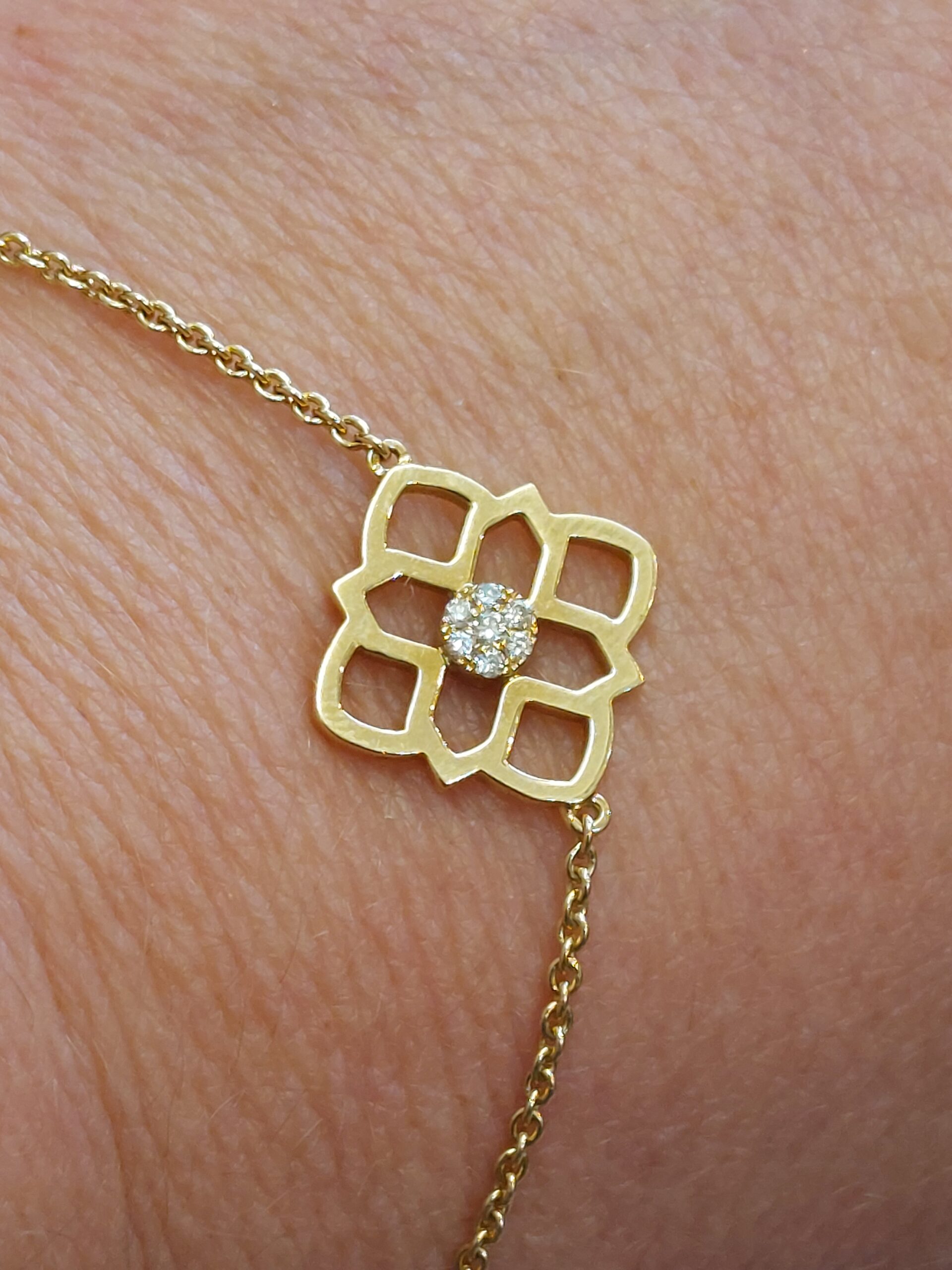Mappin & Webb Quatrefoil 18ct Yellow Gold Diamond Motif Bracelet - Beautiful!!!