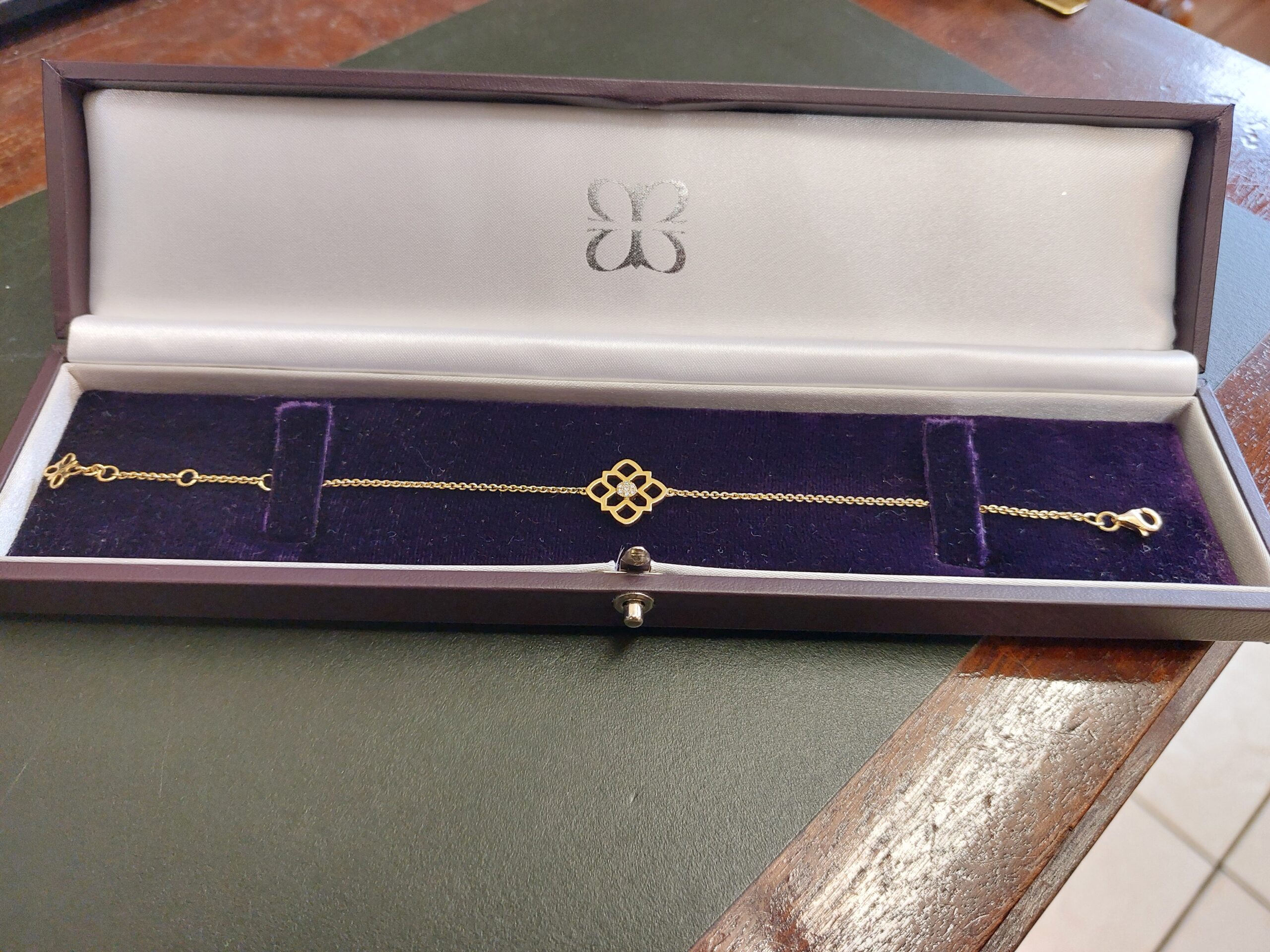 Mappin & Webb Quatrefoil 18ct Yellow Gold Diamond Motif Bracelet - Beautiful!!! - Image 6