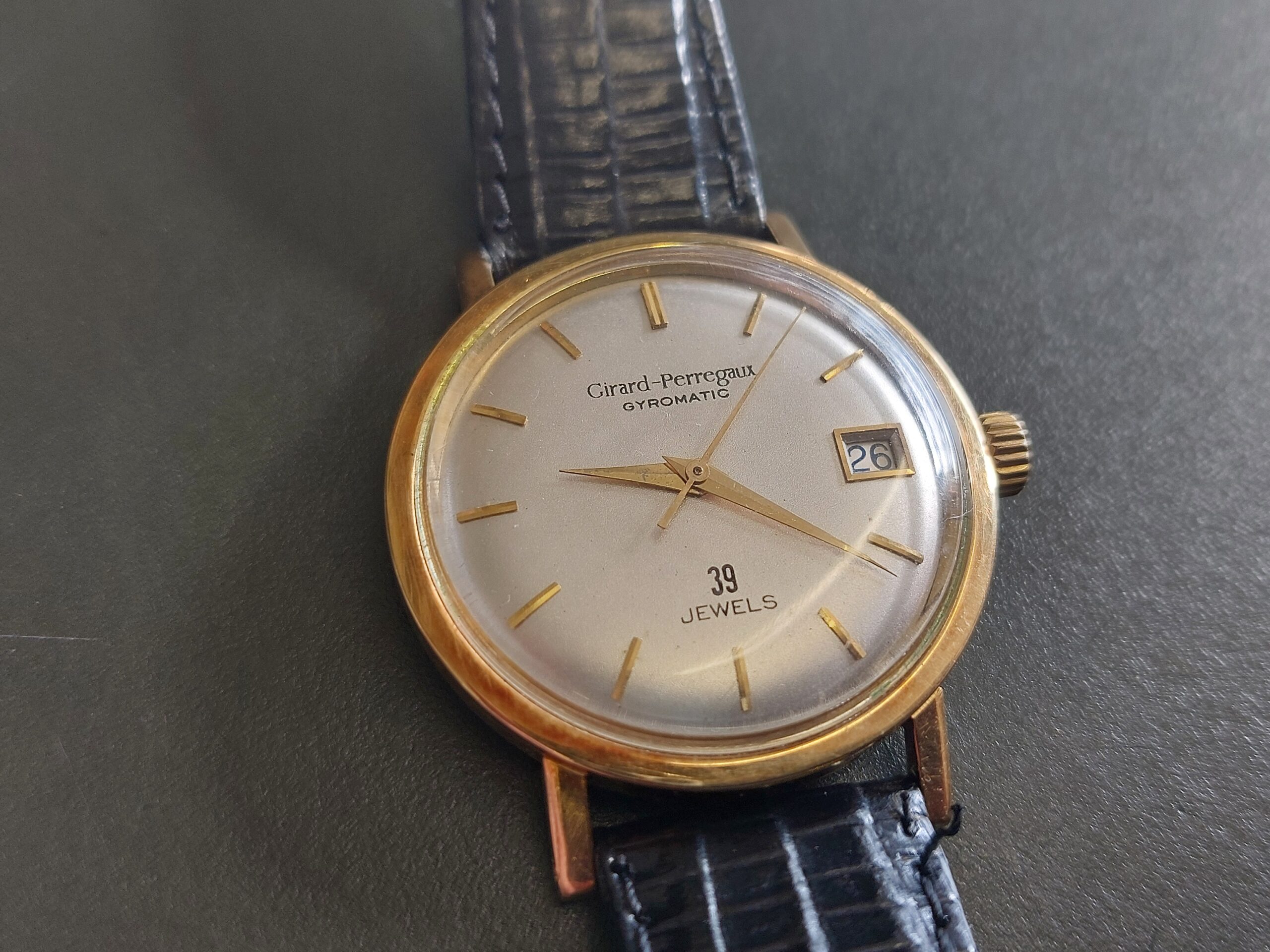 Mens 18ct 750 Girard-Perreguax 39 jewel Gyromatic Year 1968 ( Lovely classic ) - Image 6