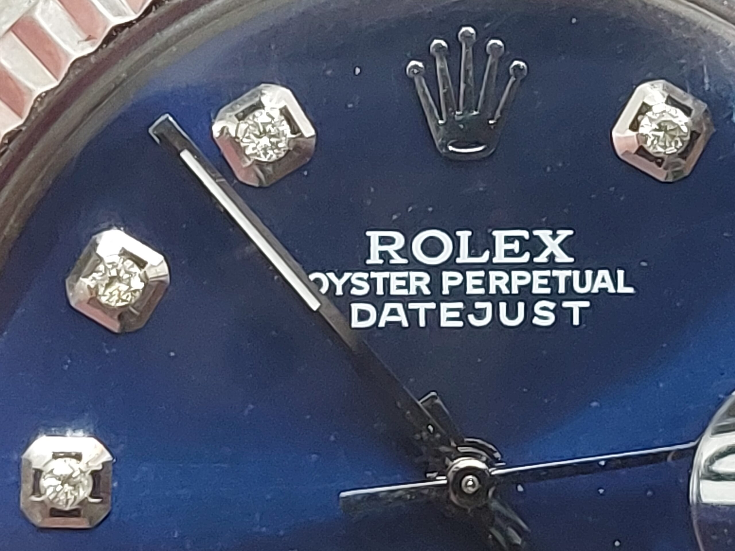 Rolex Date-just Ref: 16014 36mm 1984 with factory blue diamond dial ( nice watch - Image 12