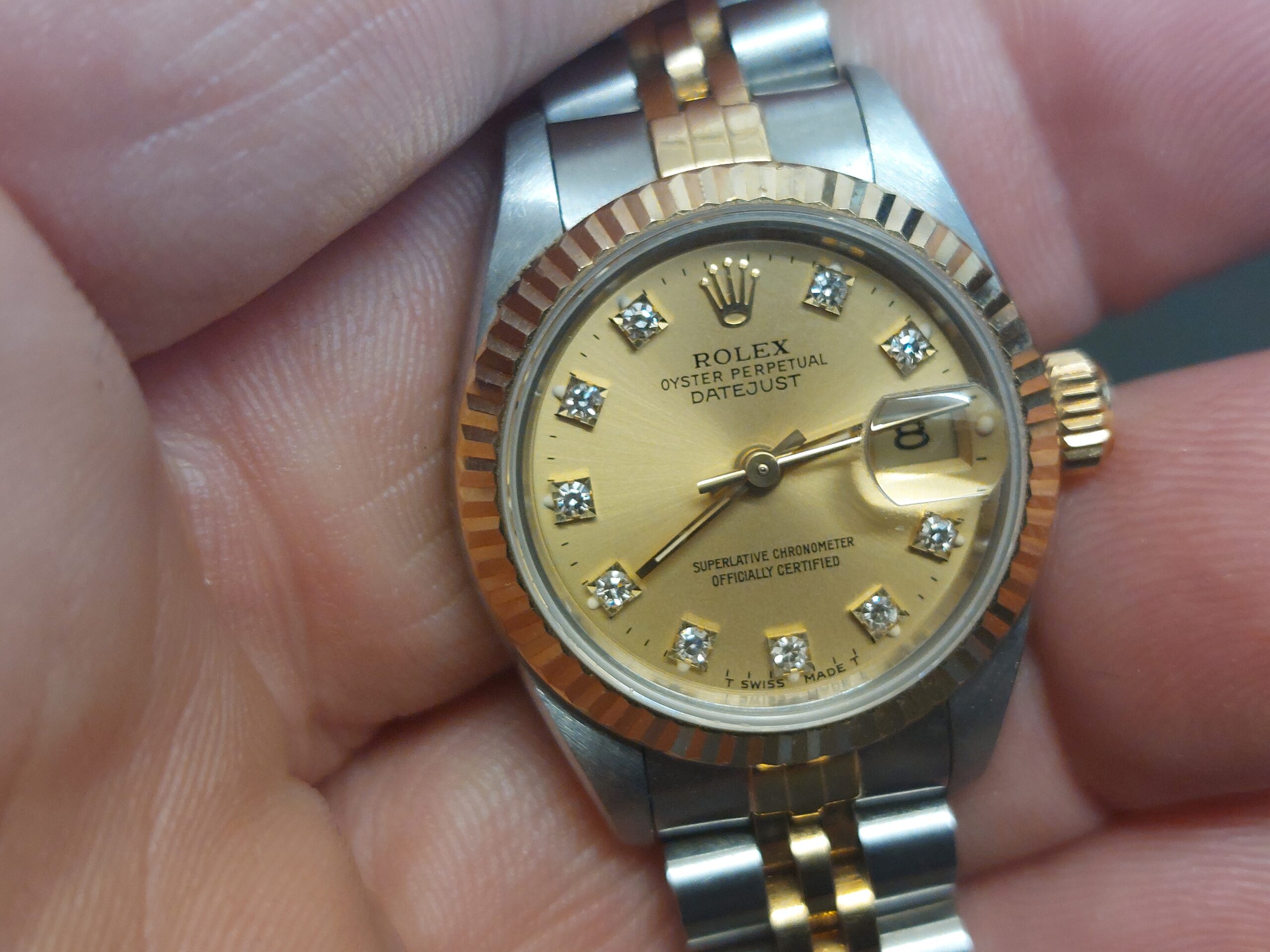 Ladies Rolex Date-just Ref 69173 Bi Metal Diamond set dial ( Lovely watch ) - Image 8