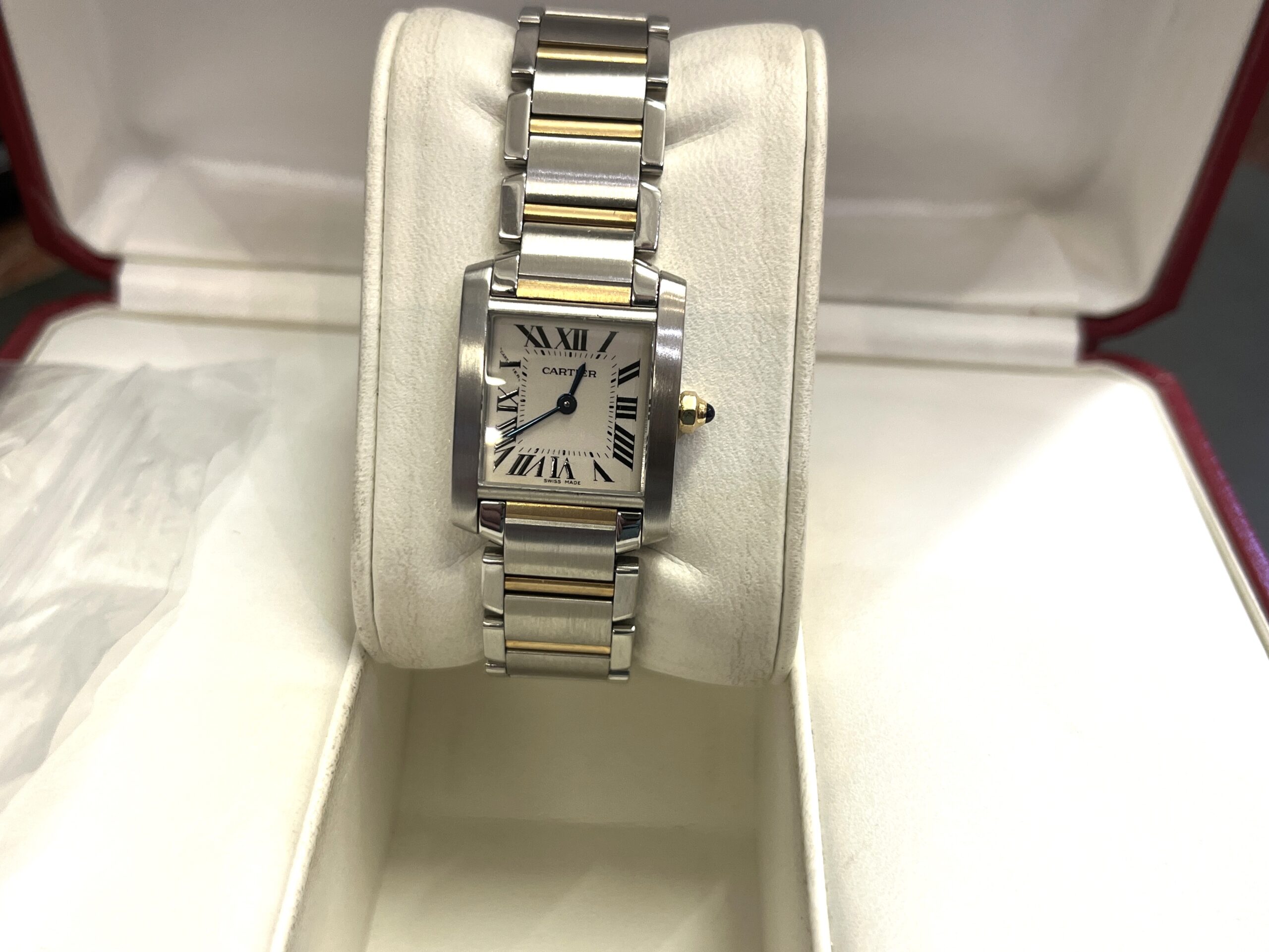Cartier Tank Francaise 18ct & steel Ref: 2384 2005 with full set (lovely watch) - Image 2