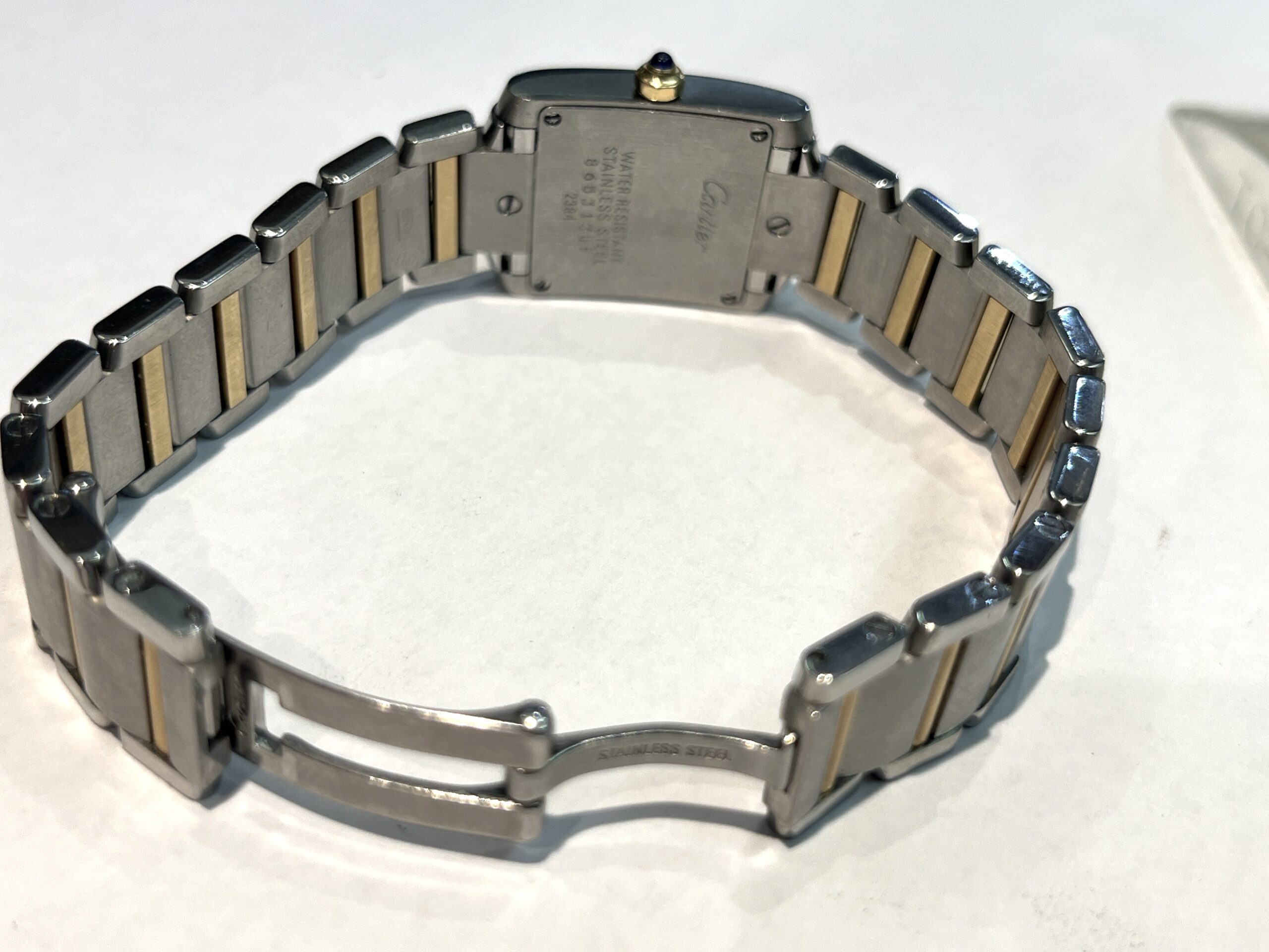 Cartier Tank Francaise 18ct & steel Ref: 2384 2005 with full set (lovely watch) - Image 9